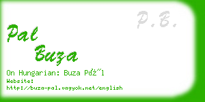 pal buza business card